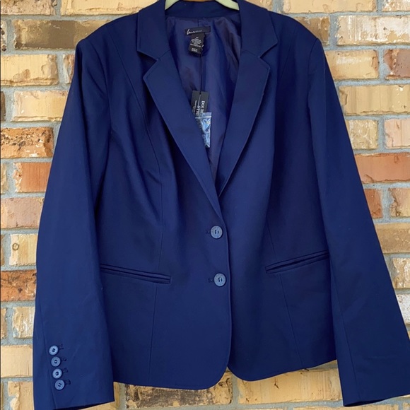 Lane Bryant Jackets & Blazers - NWOT- Size 22 Navy Blue Two Button Stretch Blazer